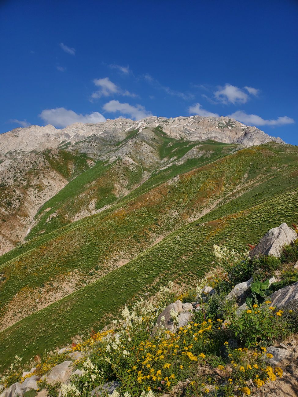 View of a mountain range in Tashkent region, Uzbekistan during summer · Khurdak — Fann Mountains, Tajikistan, Uzbekistan
